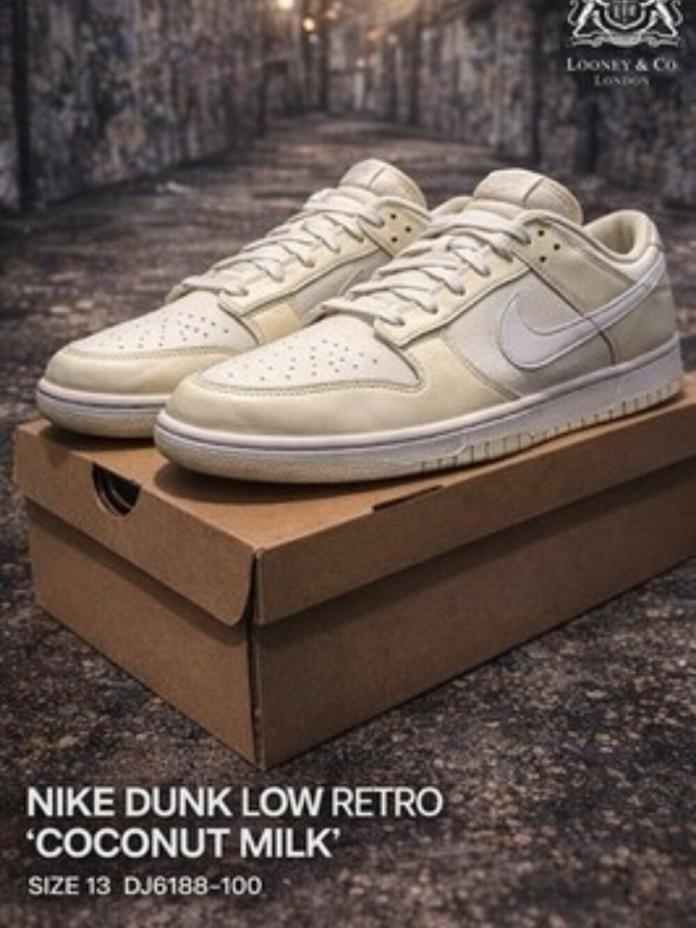 Nike Dunk Low Retro Coconut Milk White DJ6188-100 Men’s Size 13 Sneakers Shoes